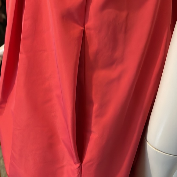 Sateen Pleated Strapless Tulle Taffeta Cocktail Dress - Picture 10 of 13